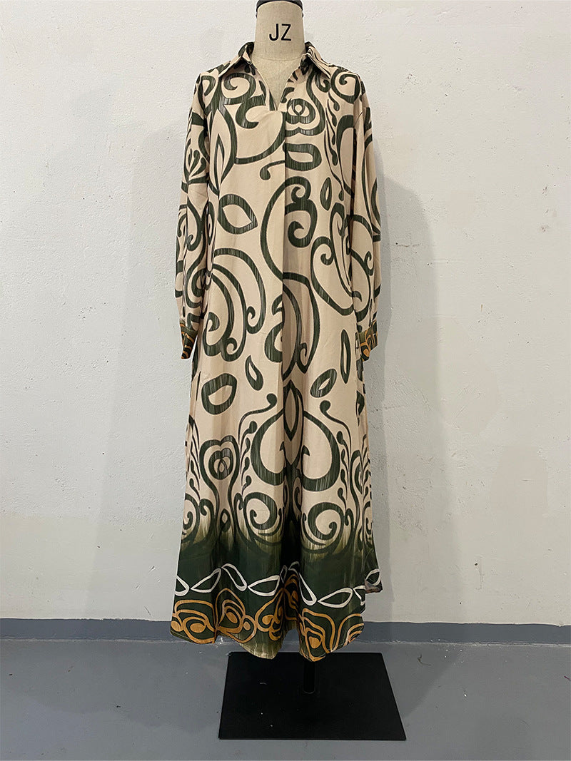 🥰49% de descuento💃Vestido estampado suelto y elegante.