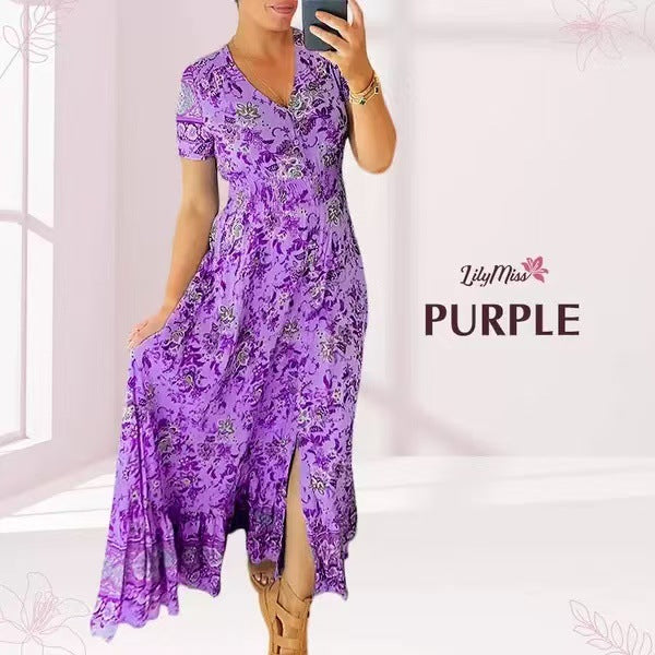 š„ Novedades primavera 2025: 49% de descuento š„ Vestido con estampado floral y cuello en V