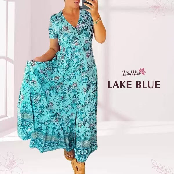 š„ Novedades primavera 2025: 49% de descuento š„ Vestido con estampado floral y cuello en V