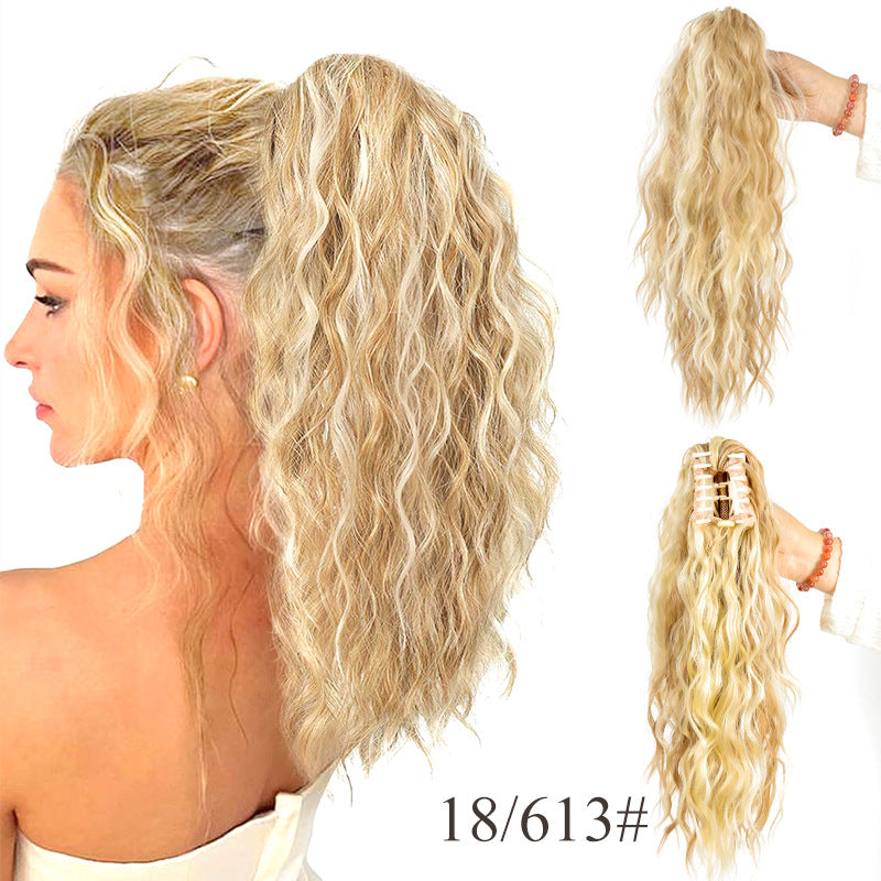 💖18 Zoll lockige, gewellte Frizz-Haarverlängerung mit Pferdeschwanz📦Zwei Stück kostenloser Versand
