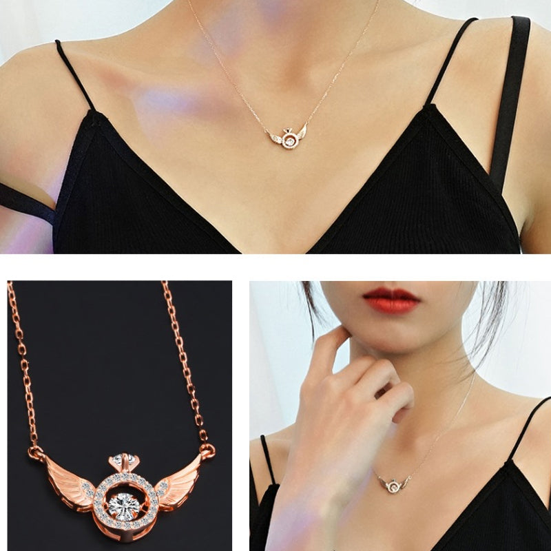 💖 50% Rabatt Geschenkangebot zum Muttertag💖Engelsflügel Strass Halskette