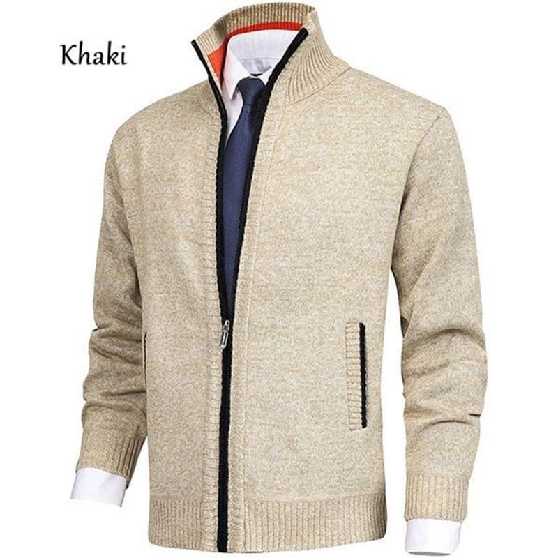 Coloque de color para hombres sólidos -Collar de collar de moda Cardigan abierto