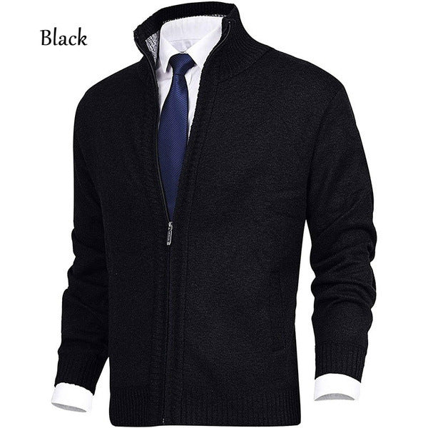 Coloque de color para hombres sólidos -Collar de collar de moda Cardigan abierto