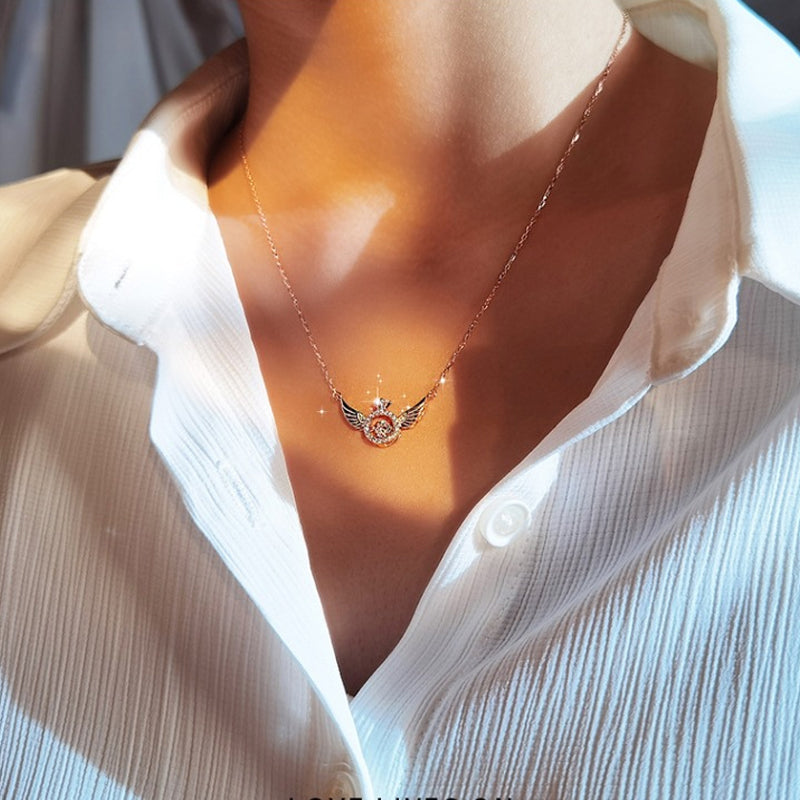 💖 50% Rabatt Geschenkangebot zum Muttertag💖Engelsflügel Strass Halskette