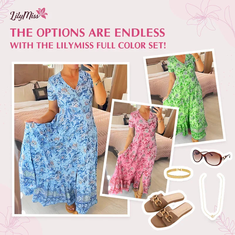 š„ Novedades primavera 2025: 49% de descuento š„ Vestido con estampado floral y cuello en V