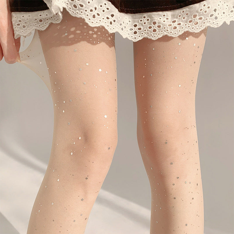 💥Compra 1 y llévate 1 gratis💕Medias sexys con lentejuelas y purpurina para mujer✨