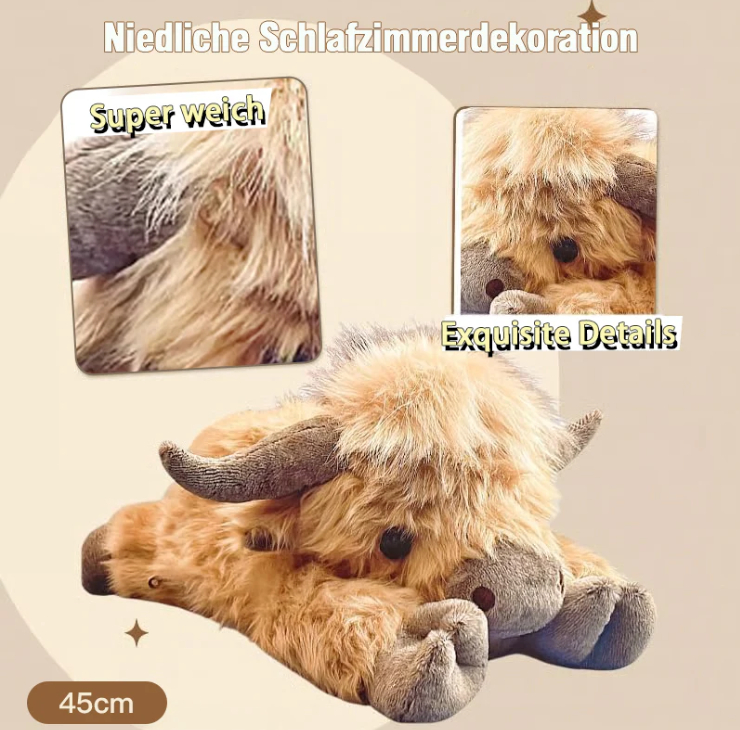 🔥Heißer Verkauf 50% Rabatt🎁Niedliches Zeichentrick-Highland-Kuh-Kuscheltier