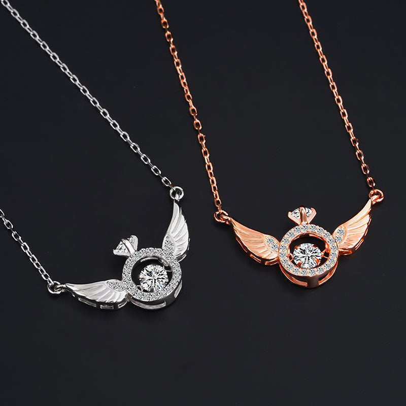 💖 50% Rabatt Geschenkangebot zum Muttertag💖Engelsflügel Strass Halskette