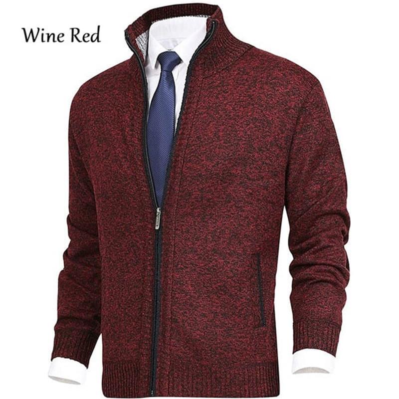 Coloque de color para hombres sólidos -Collar de collar de moda Cardigan abierto