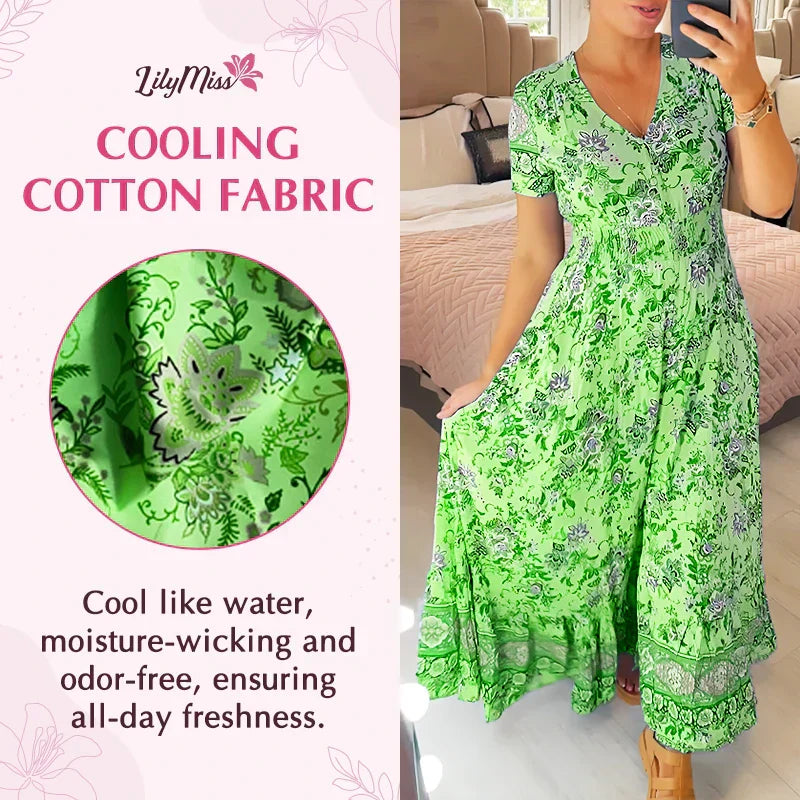 š„ Novedades primavera 2025: 49% de descuento š„ Vestido con estampado floral y cuello en V