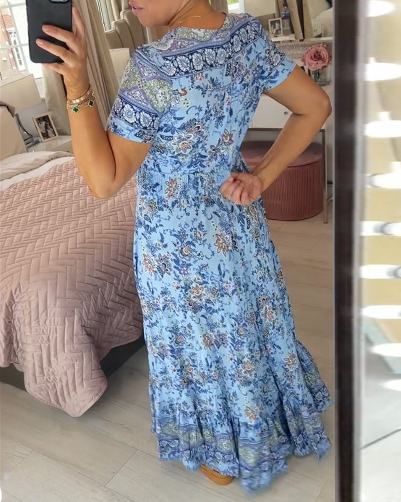 š„ Novedades primavera 2025: 49% de descuento š„ Vestido con estampado floral y cuello en V
