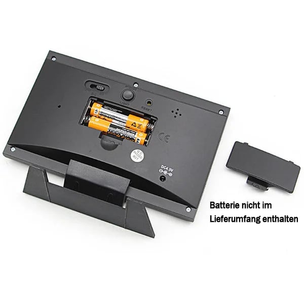 🔥bestes Geschenk-50% Rabatt🔥Digitaler LED-Temperatur- und Luftfeuchtigkeitsmonitor, Wettervorhersage, LED-Tischwecker