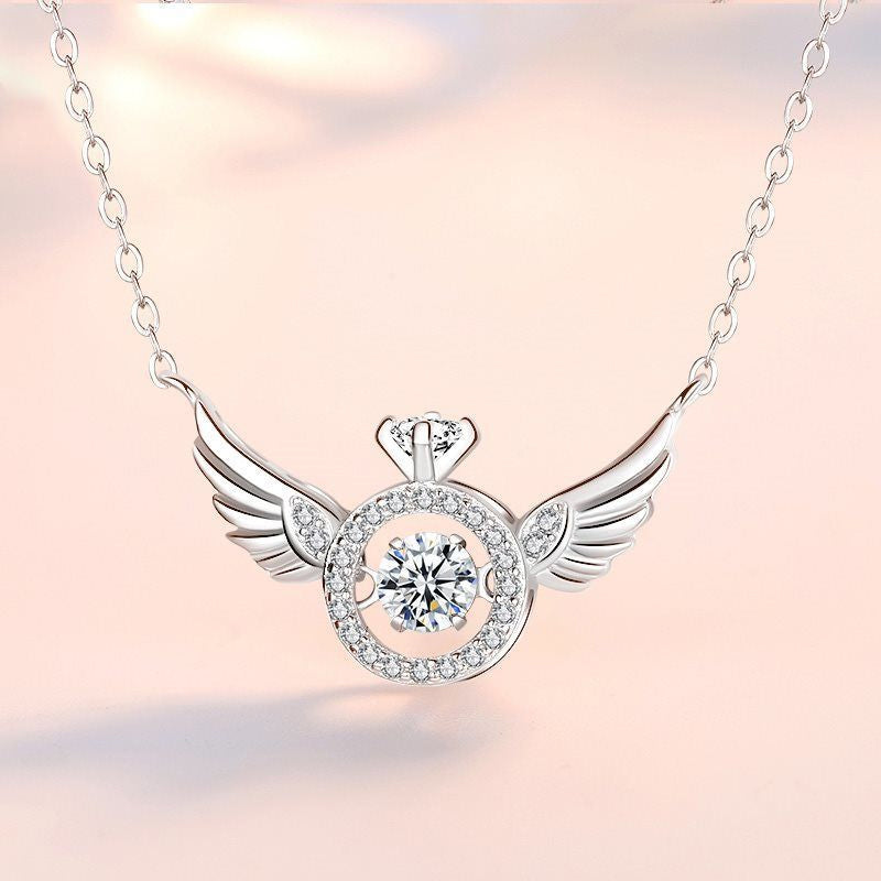 💖 50% Rabatt Geschenkangebot zum Muttertag💖Engelsflügel Strass Halskette