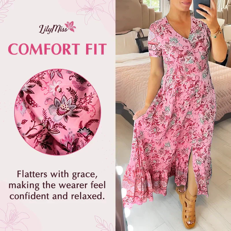 š„ Novedades primavera 2025: 49% de descuento š„ Vestido con estampado floral y cuello en V