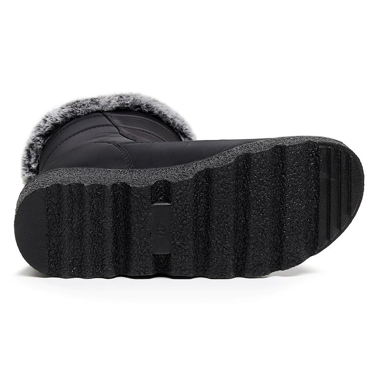 🎄🎁Regalo ideal: botas de nieve antideslizantes de peluche de conejo para mujer.