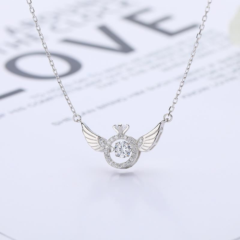 💖 50% Rabatt Geschenkangebot zum Muttertag💖Engelsflügel Strass Halskette