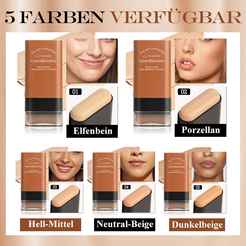 🎁Kaufen Sie 2 und erhalten Sie 1 gratis 💕Sofort verdeckender Foundation-Stift mit integriertem Pinsel