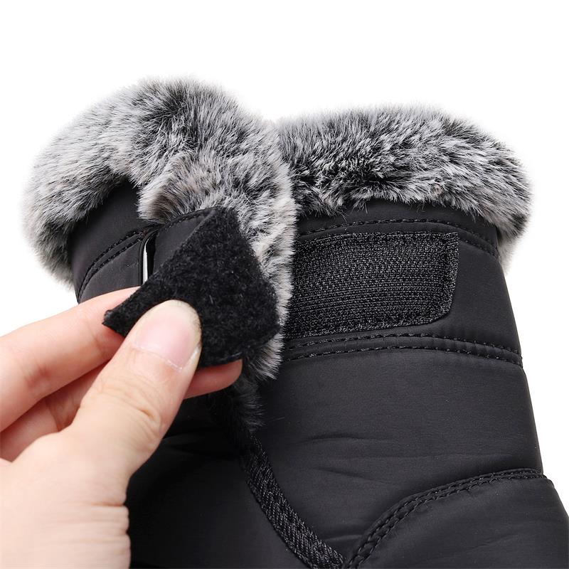 🎄🎁Regalo ideal: botas de nieve antideslizantes de peluche de conejo para mujer.