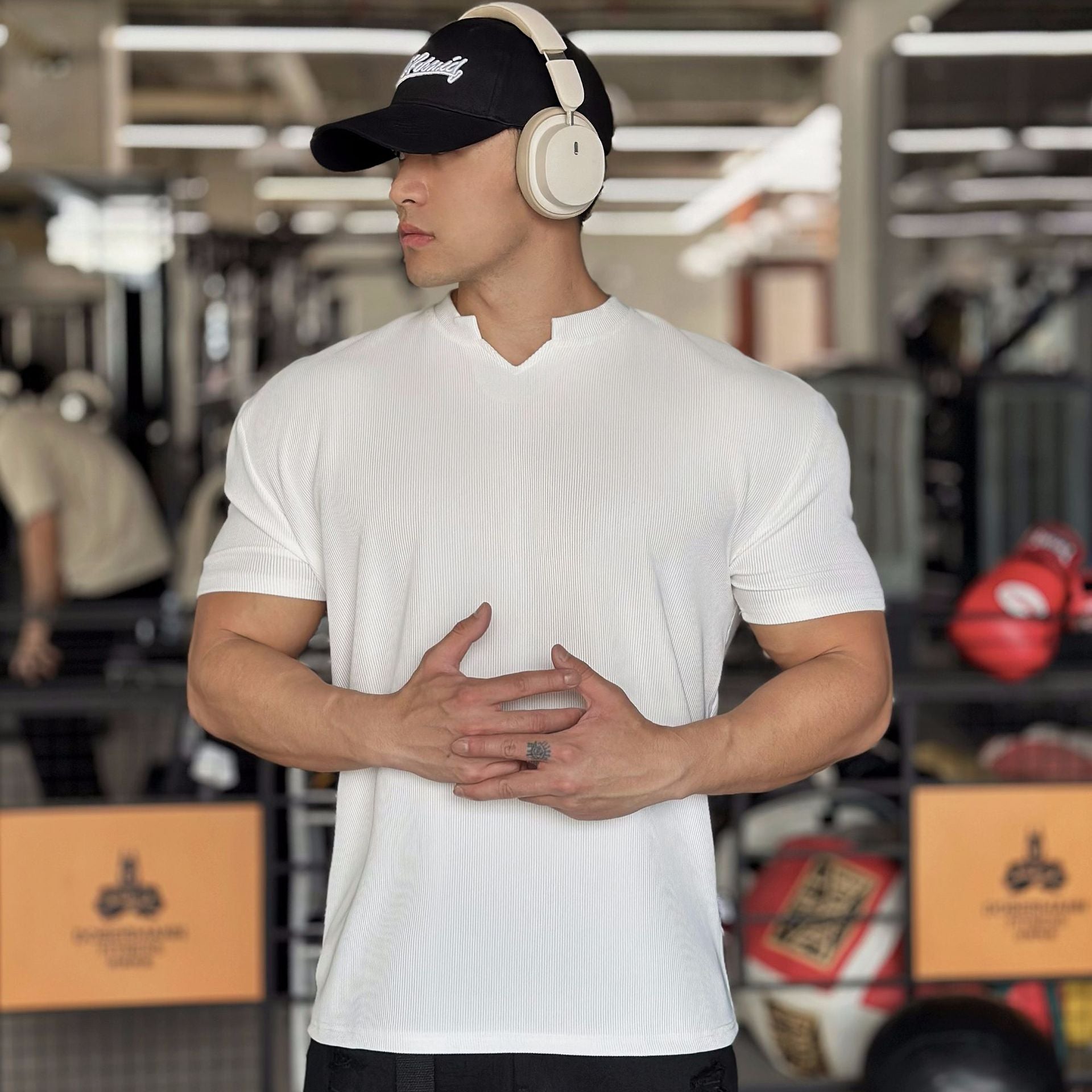 🎁Hot Sale 50% Rabatt⏳Herren V-Ausschnitt Kurzarm Muskelshirts Athletisches Training T-Shirts