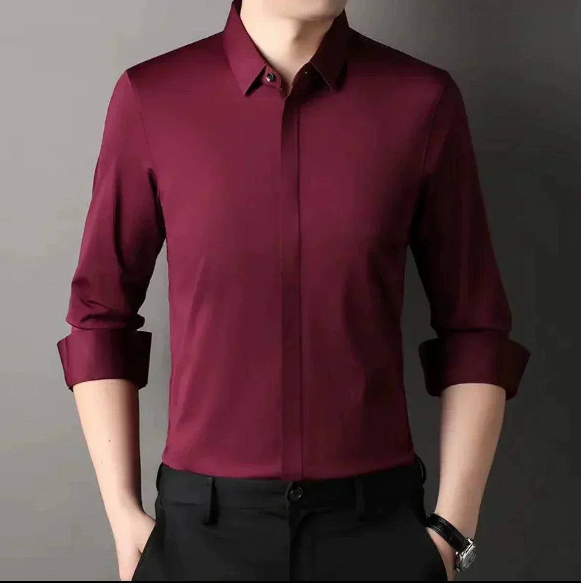 🎉2025 Neuheiten-Schnäppchenangebot✨Knitterfreies Button-Down-Hemd für Herren