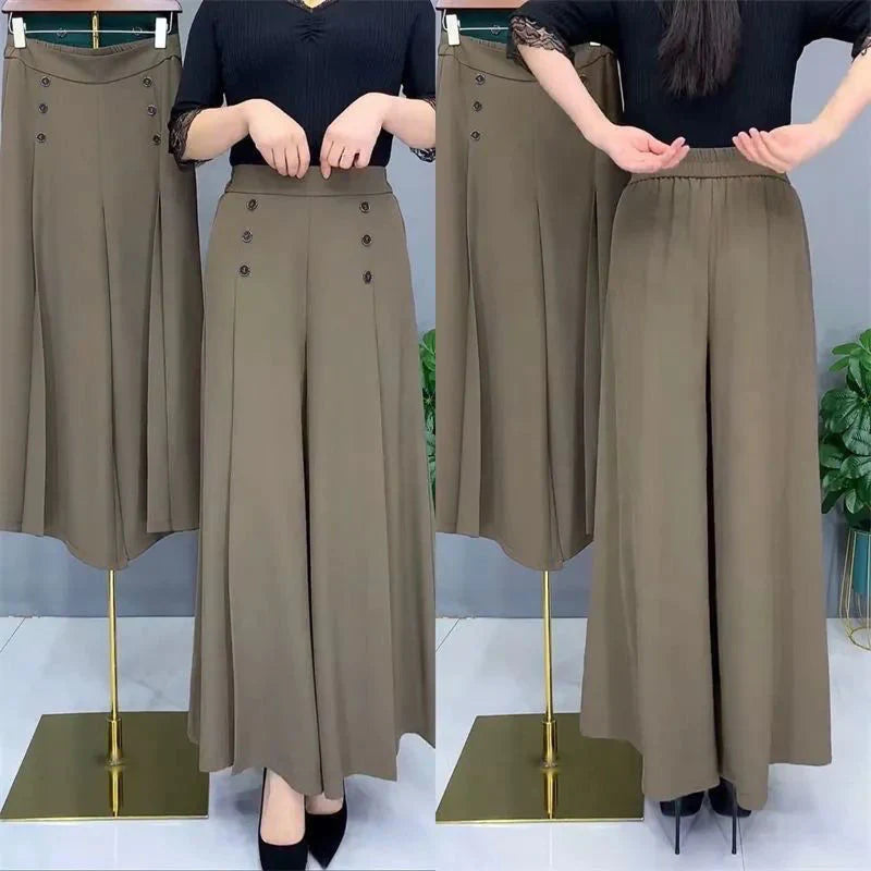 👖 Pantalones anchos plisados