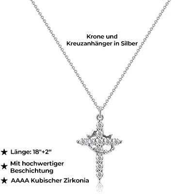 Kette mit Krone und Kreuzanhänger