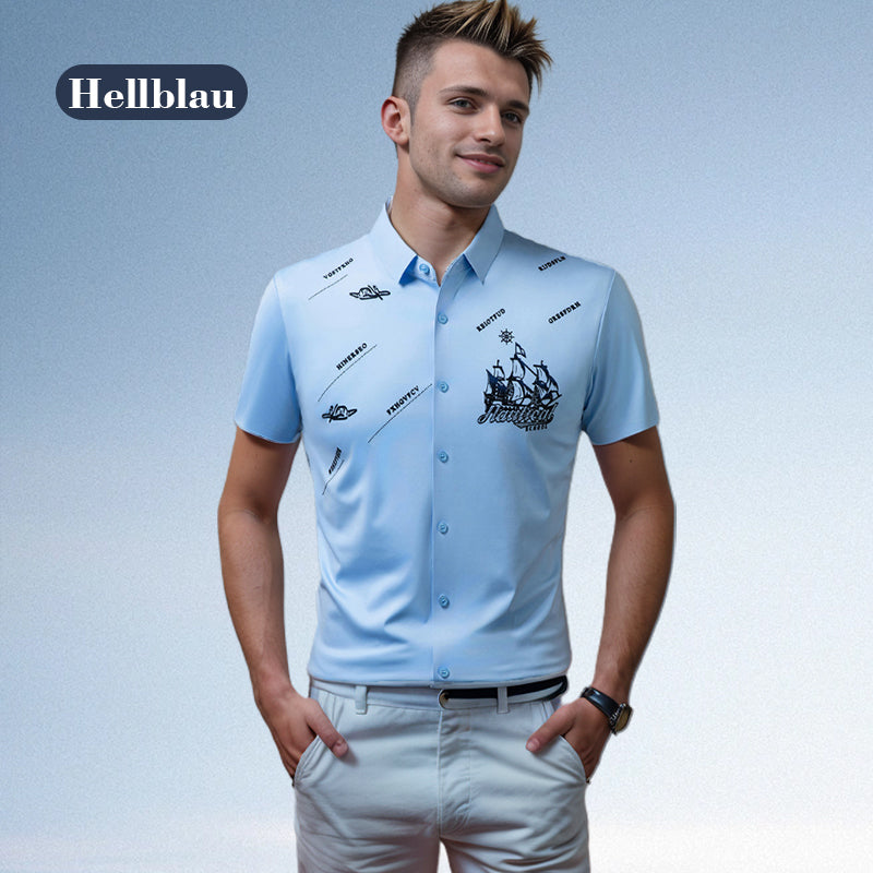 🔥Heute 50% Rabatt🔥Business-Hemd mit kurzen Ärmeln und Knopfleiste für Herren