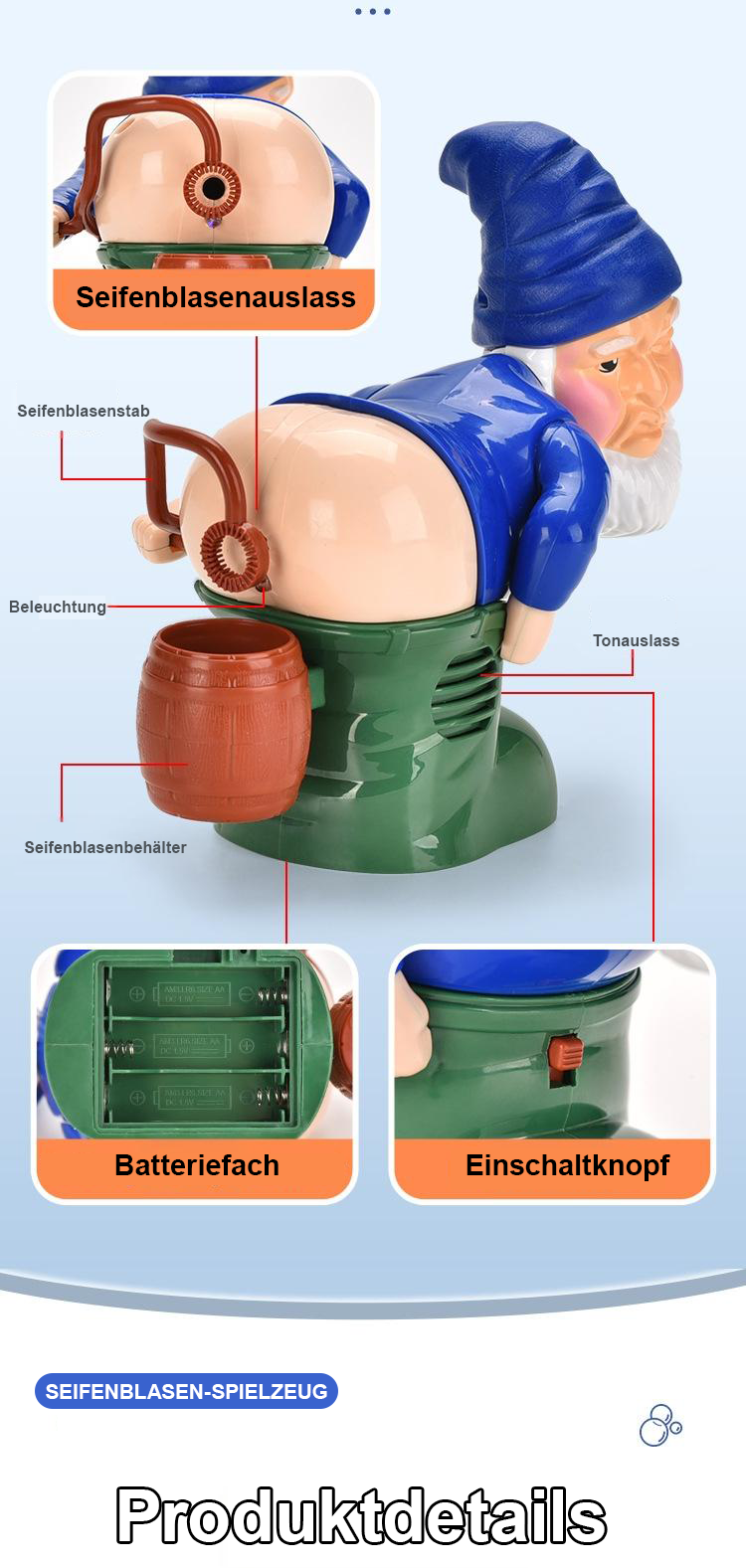 🔥Frühzeitiger Weihnachtsverkauf 🎅Lustige Seifenblasenmaschine im Weihnachtsmann-Design