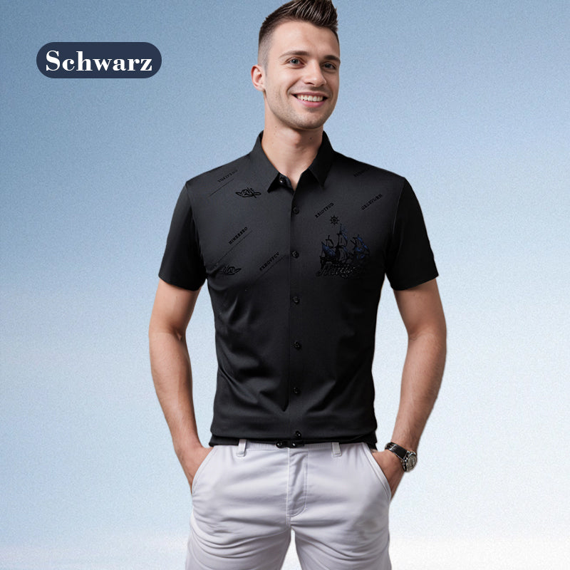 🔥Heute 50% Rabatt🔥Business-Hemd mit kurzen Ärmeln und Knopfleiste für Herren