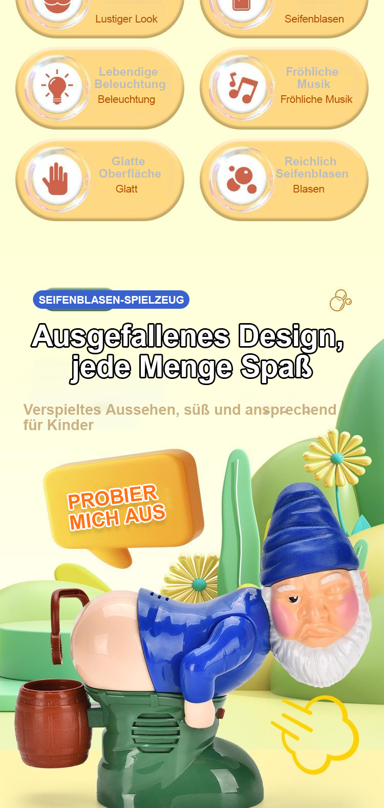 🔥Frühzeitiger Weihnachtsverkauf 🎅Lustige Seifenblasenmaschine im Weihnachtsmann-Design