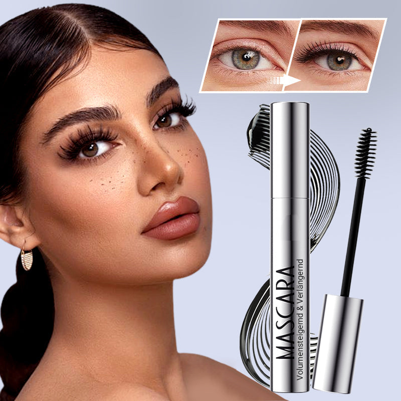 Wasserfeste schwarze Mascara für voluminöse, lange Wimpern