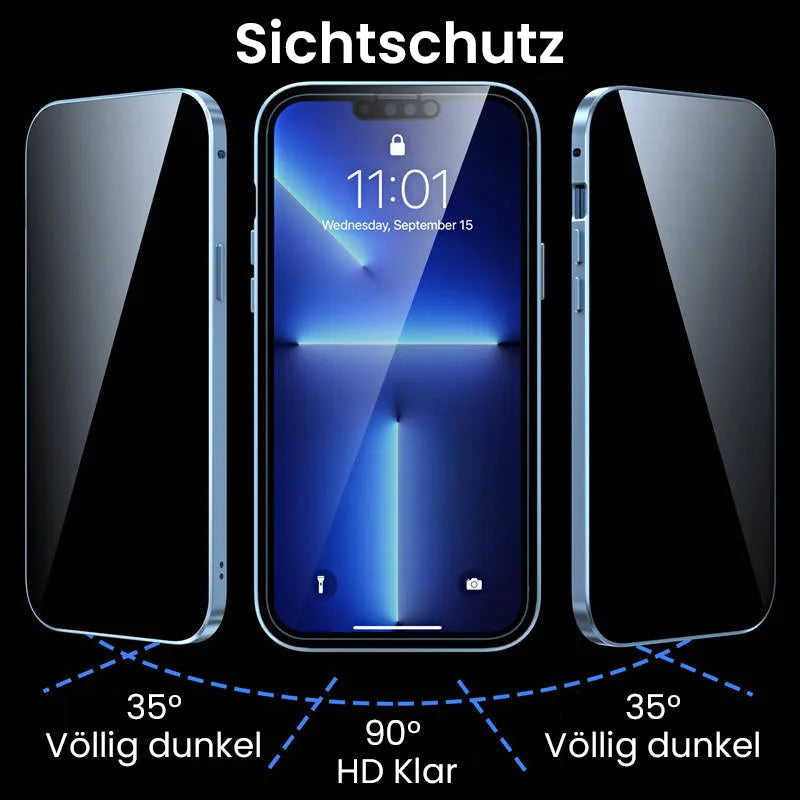 📱 50% RABATT JETZT! ✨Magnetische doppelseitige Telefonhülle aus gehärtetem Glas mit Anti-Peeping-Effekt für die iPhone-Serie 11-16