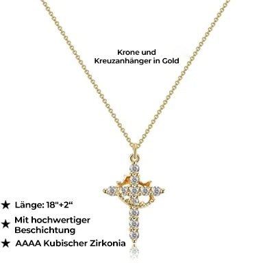 Kette mit Krone und Kreuzanhänger