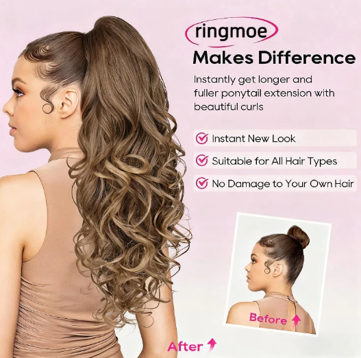 💜 LETZTER TAG DER AKTION – 50 % RABATT 💜 Clip-on-Haarverlängerung für welligen Pferdeschwanz