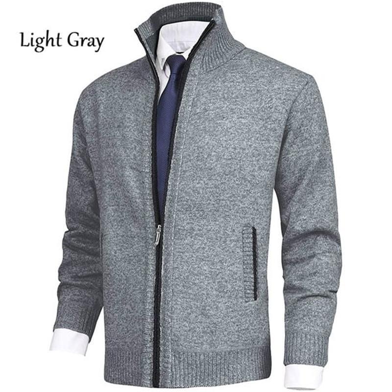 Coloque de color para hombres sólidos -Collar de collar de moda Cardigan abierto