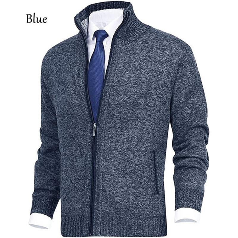 Coloque de color para hombres sólidos -Collar de collar de moda Cardigan abierto