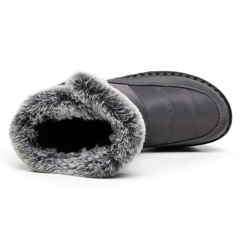 🎄🎁Regalo ideal: botas de nieve antideslizantes de peluche de conejo para mujer.