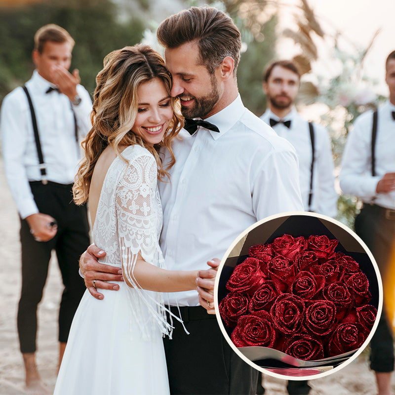 💕Glitter Everlasting Rose Bouquet💕