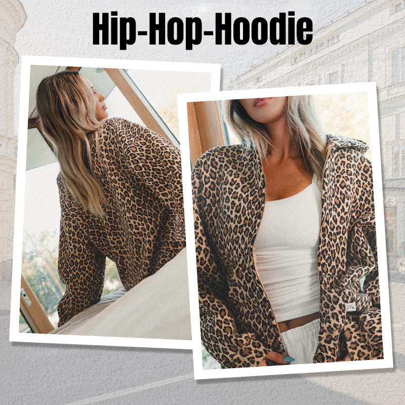 Damen-Outfit mit Leopardenmuster