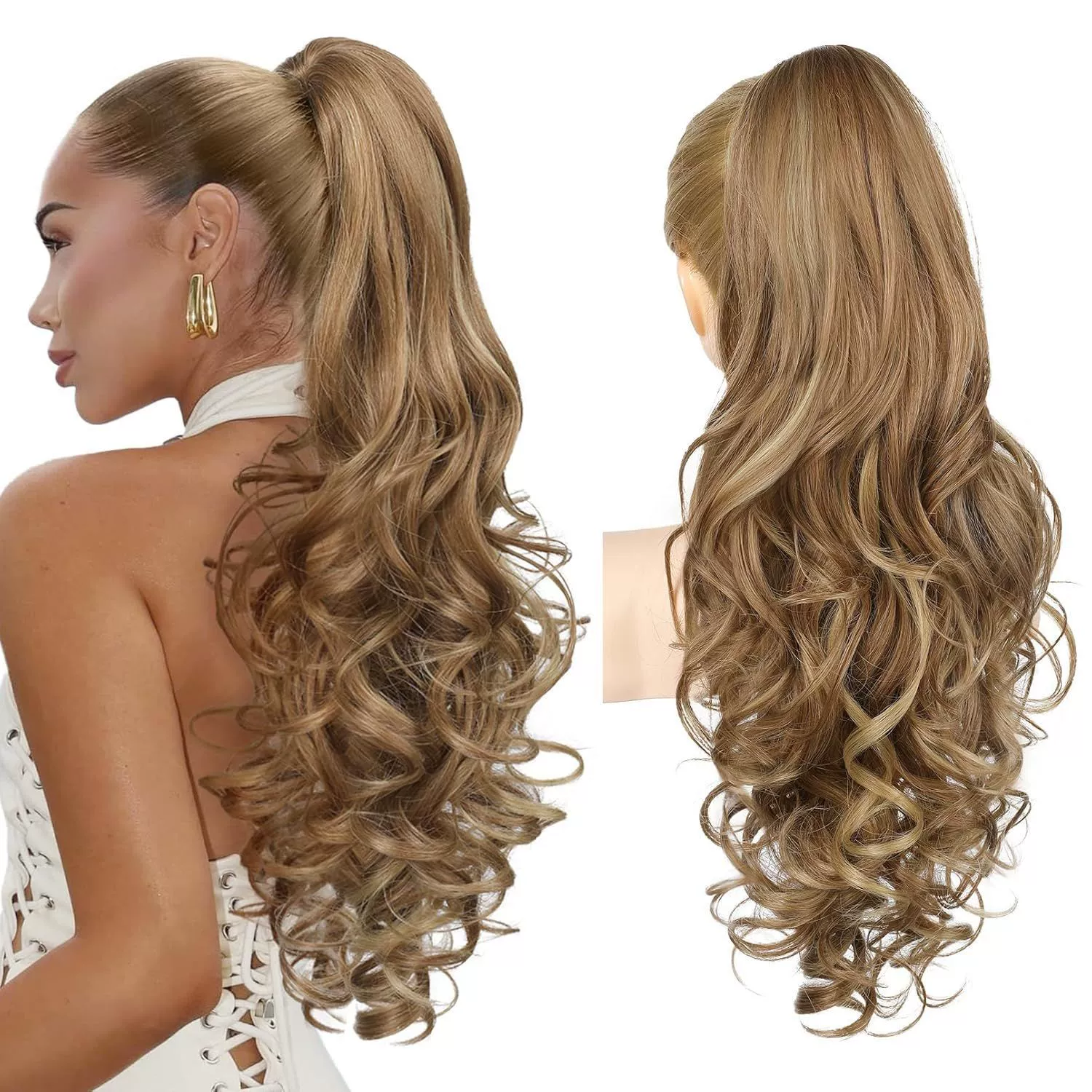 💜 LETZTER TAG DER AKTION – 50 % RABATT 💜 Clip-on-Haarverlängerung für welligen Pferdeschwanz
