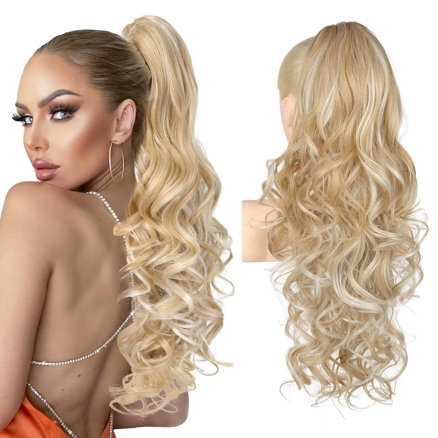 💜 LETZTER TAG DER AKTION – 50 % RABATT 💜 Clip-on-Haarverlängerung für welligen Pferdeschwanz