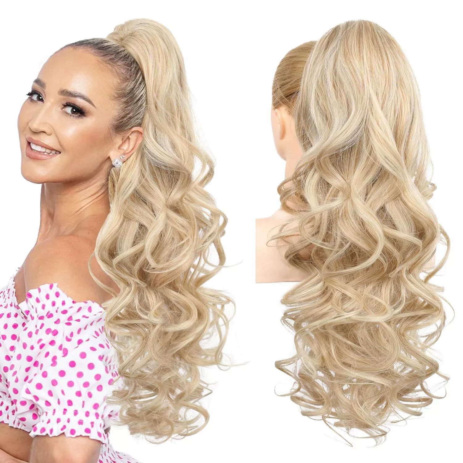 💜 LETZTER TAG DER AKTION – 50 % RABATT 💜 Clip-on-Haarverlängerung für welligen Pferdeschwanz