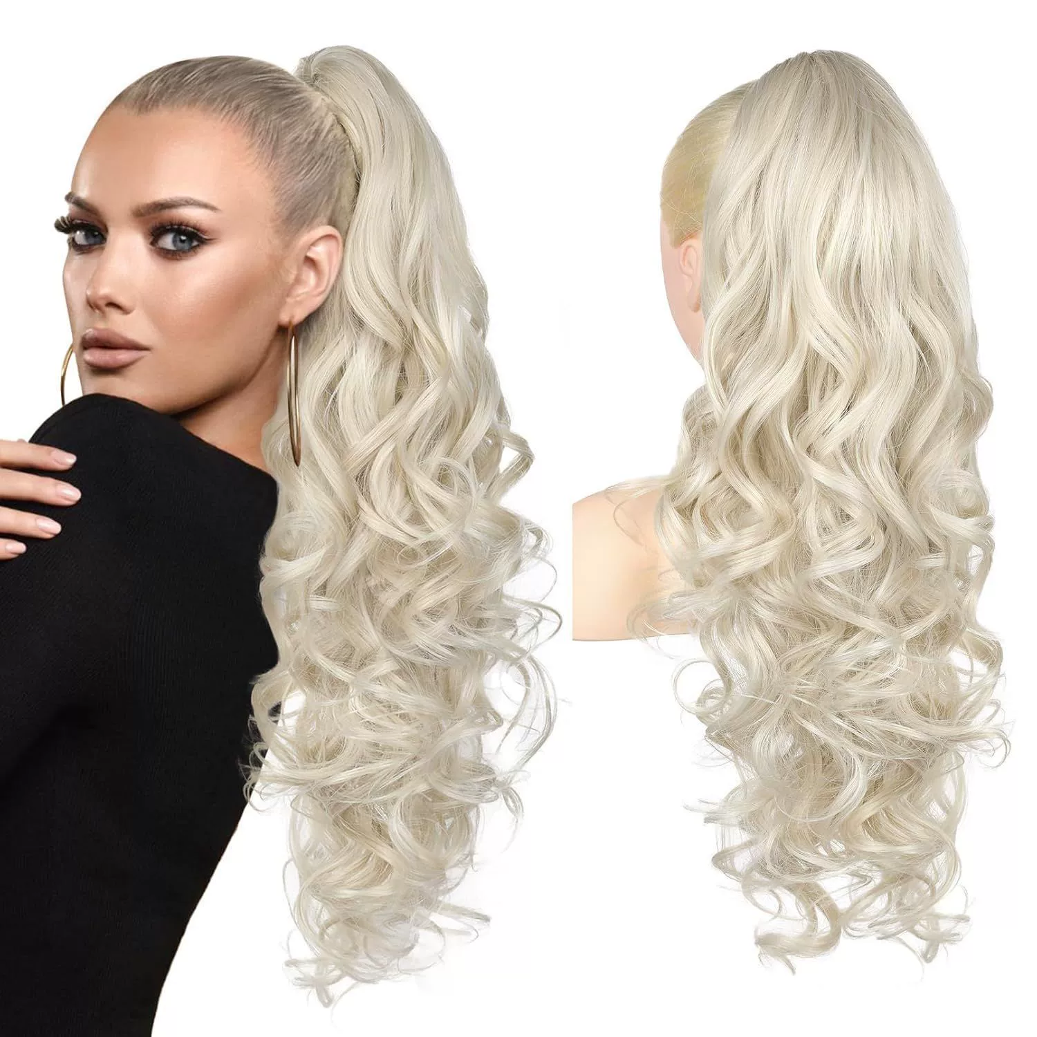 💜 LETZTER TAG DER AKTION – 50 % RABATT 💜 Clip-on-Haarverlängerung für welligen Pferdeschwanz