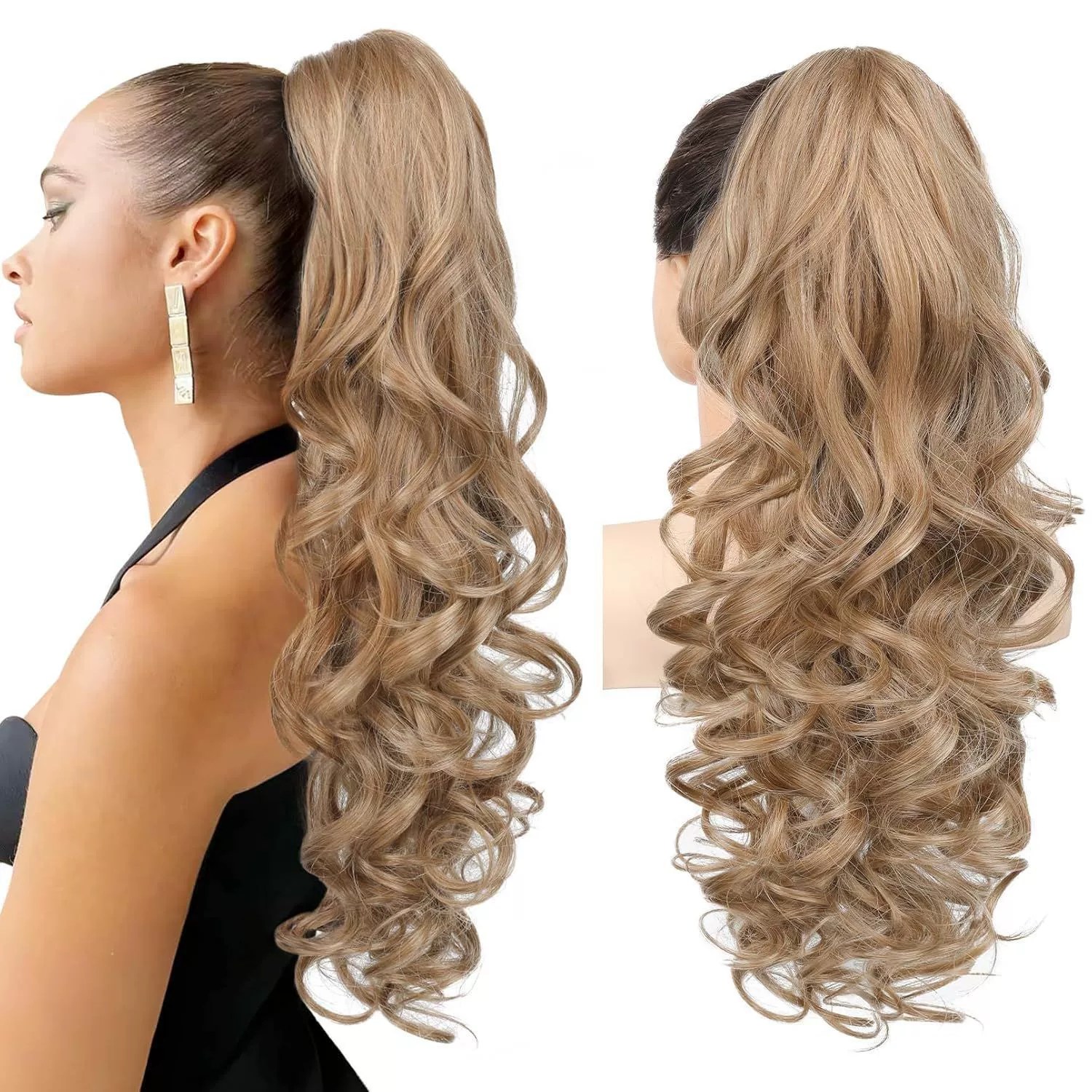 💜 LETZTER TAG DER AKTION – 50 % RABATT 💜 Clip-on-Haarverlängerung für welligen Pferdeschwanz