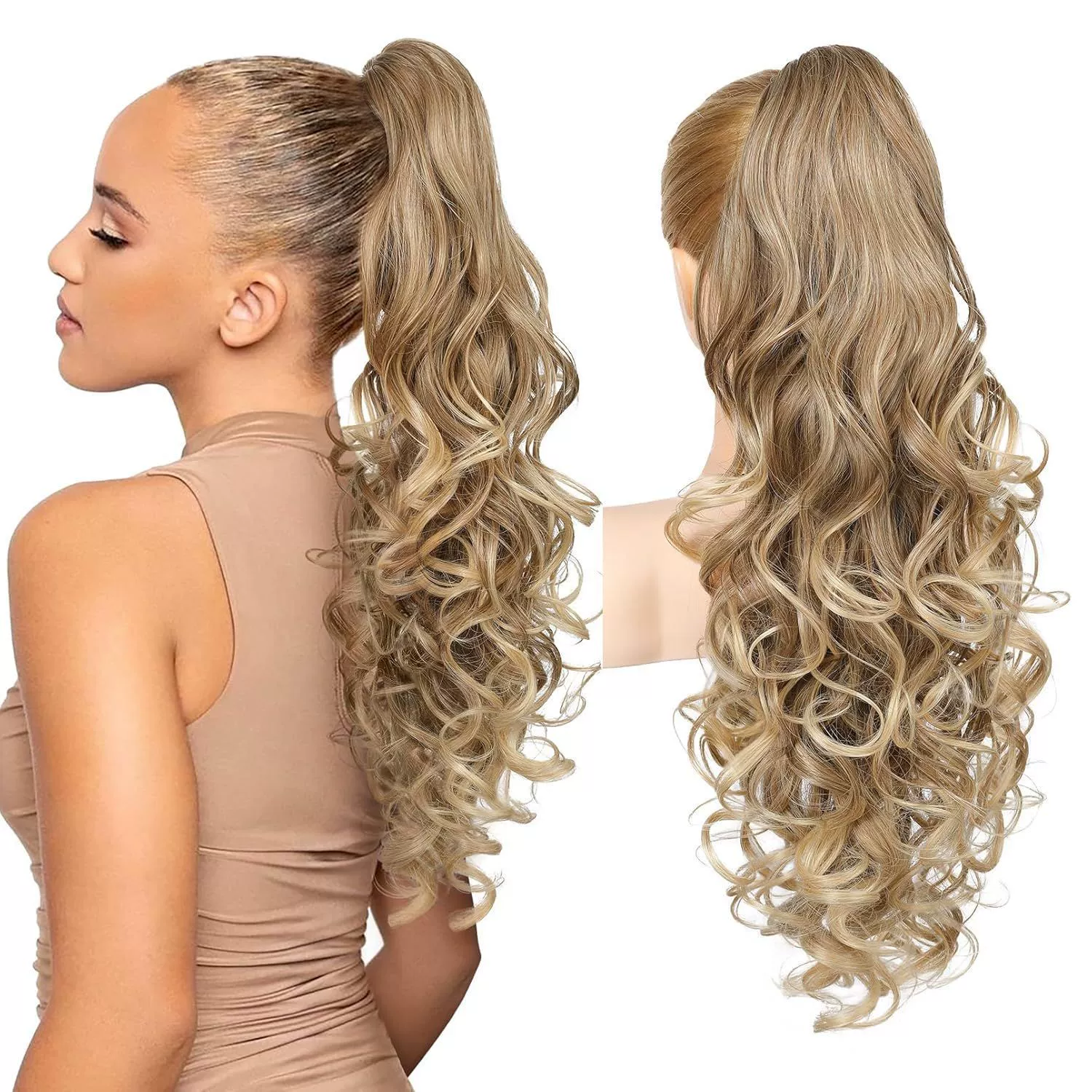 💜 LETZTER TAG DER AKTION – 50 % RABATT 💜 Clip-on-Haarverlängerung für welligen Pferdeschwanz