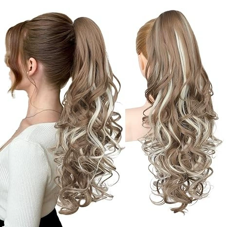 💜 LETZTER TAG DER AKTION – 50 % RABATT 💜 Clip-on-Haarverlängerung für welligen Pferdeschwanz