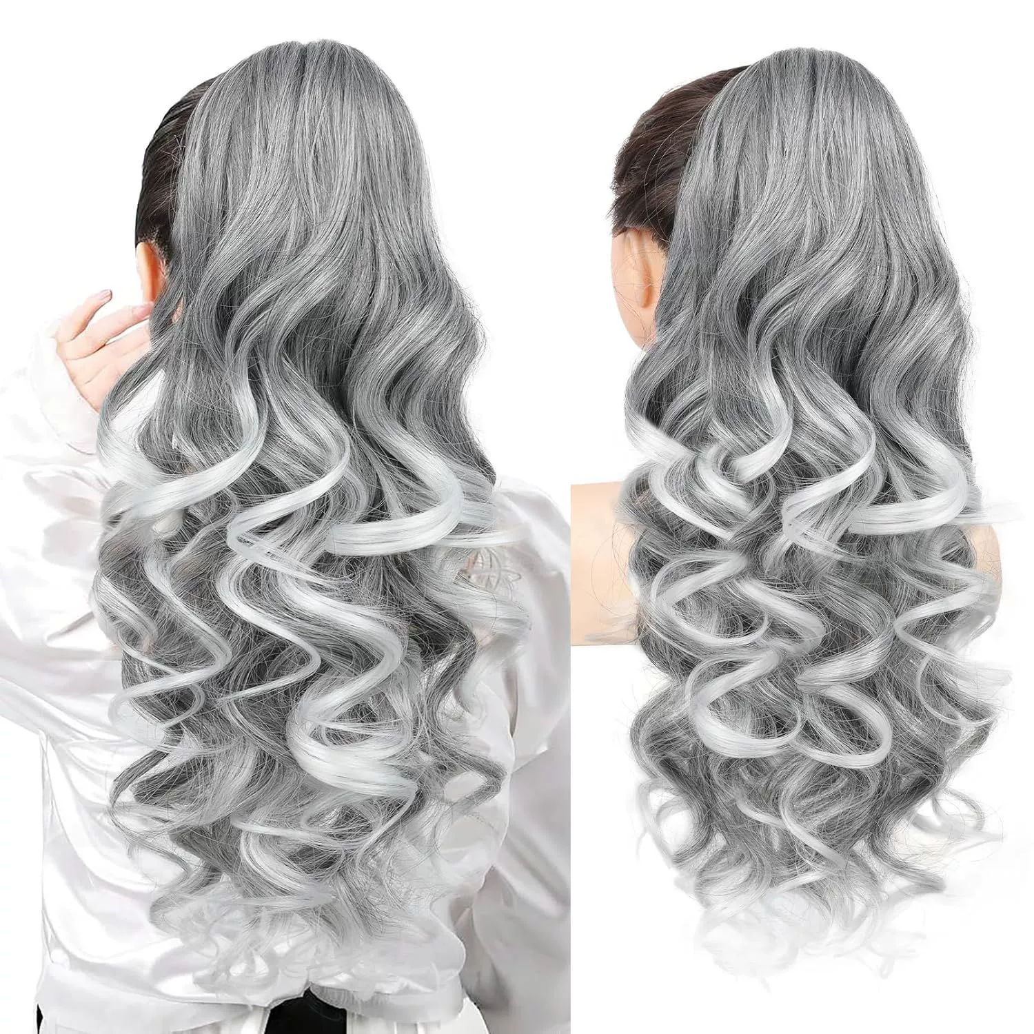 💜 LETZTER TAG DER AKTION – 50 % RABATT 💜 Clip-on-Haarverlängerung für welligen Pferdeschwanz