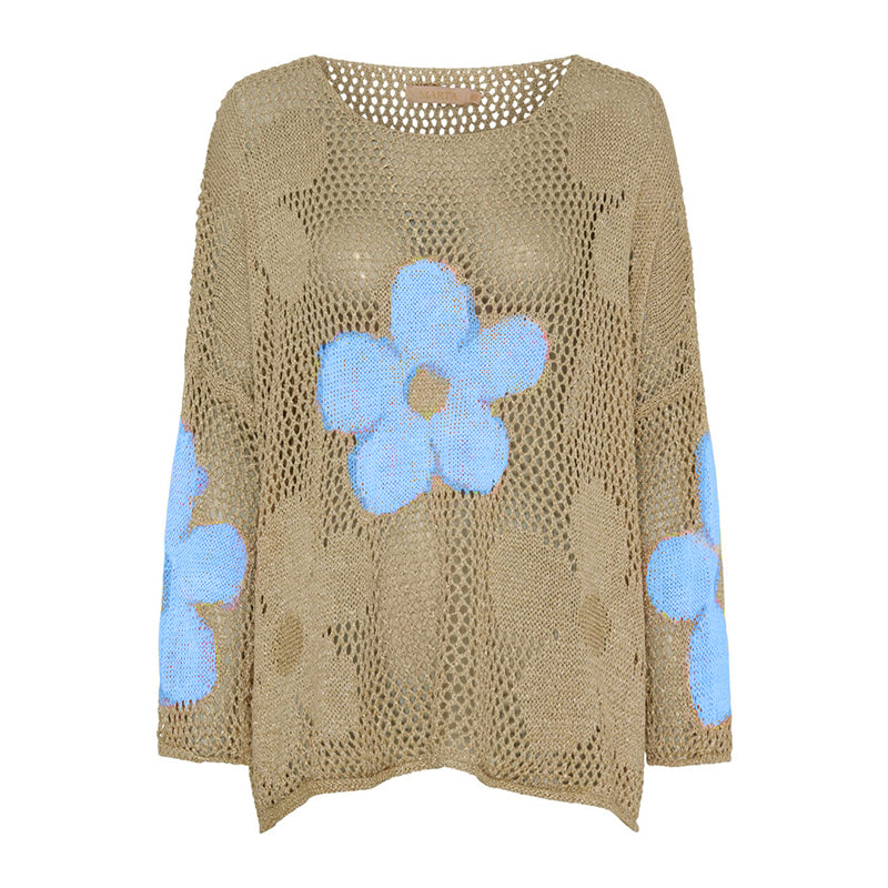 🌼49% Rabatt👚 Damen Sommerpullover mit Hohlsaum