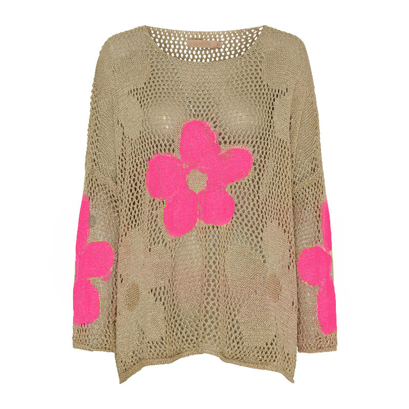 🌼49% Rabatt👚 Damen Sommerpullover mit Hohlsaum