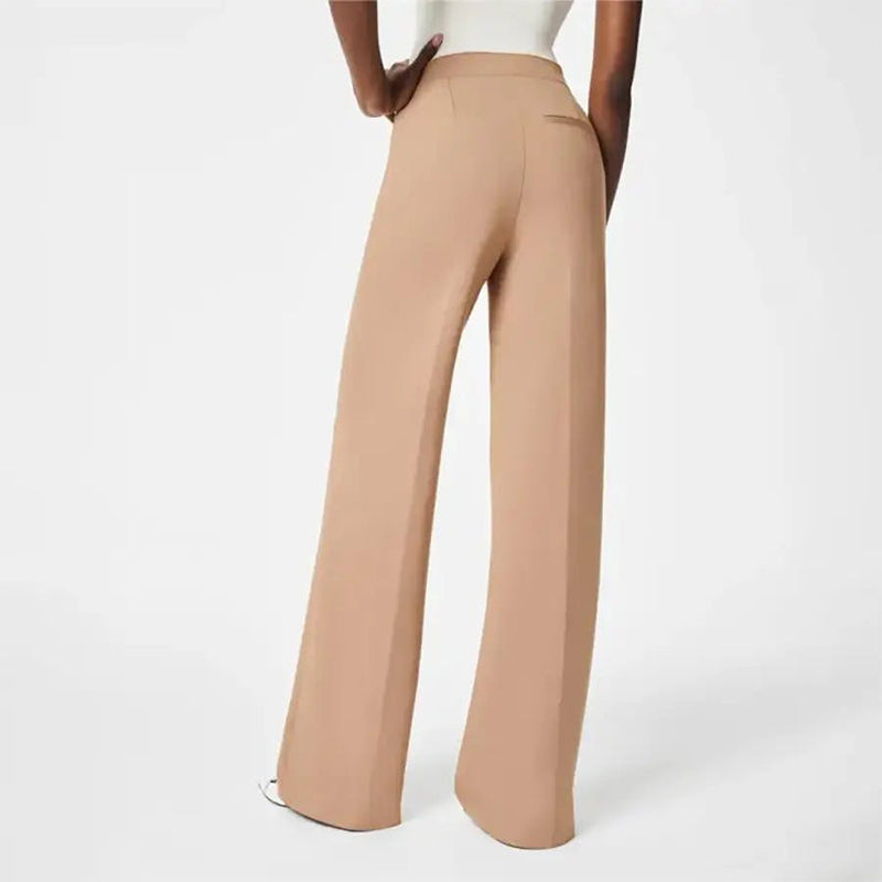 🥰 Pantalones anchos de cintura alta y elásticos de talla grande para mujer
